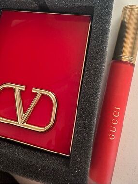 Valentino pallet with Gucci lipstick